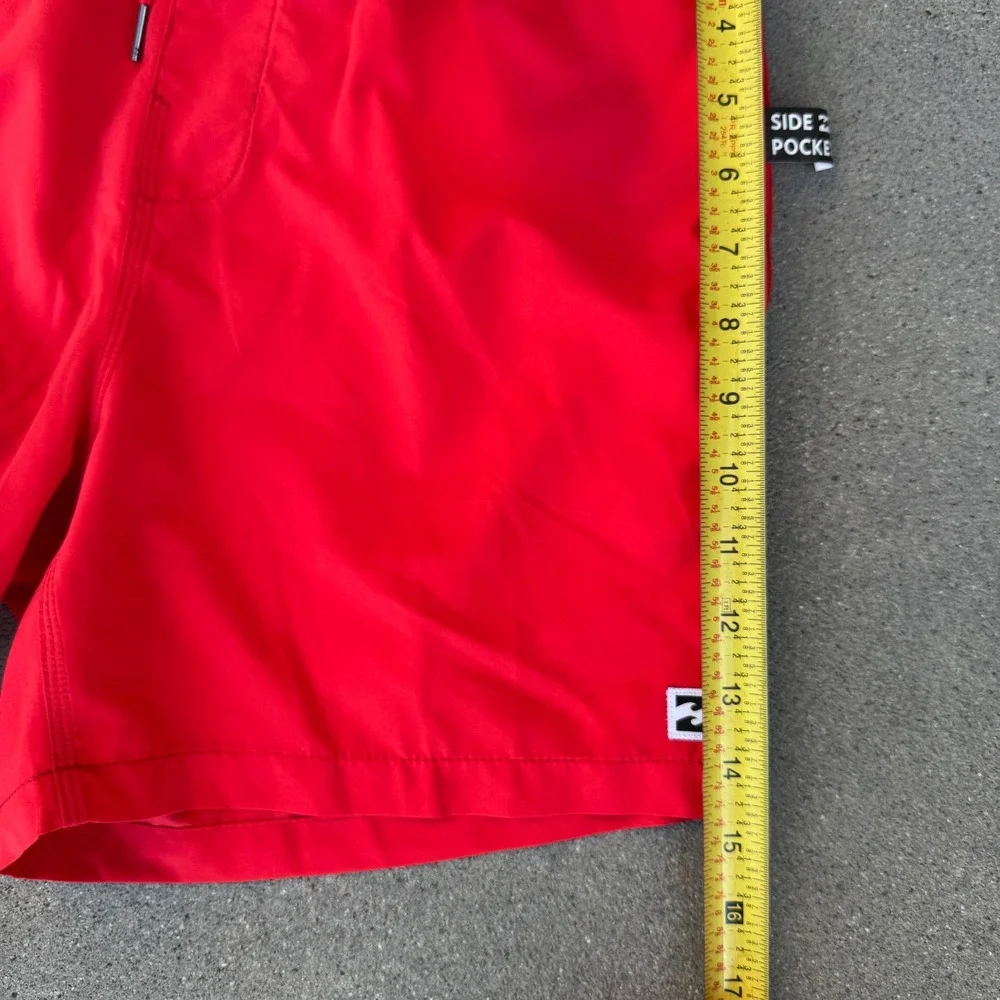 Billabong Recycler Laybacks Men Size Small Red Elastic Waist Shorts